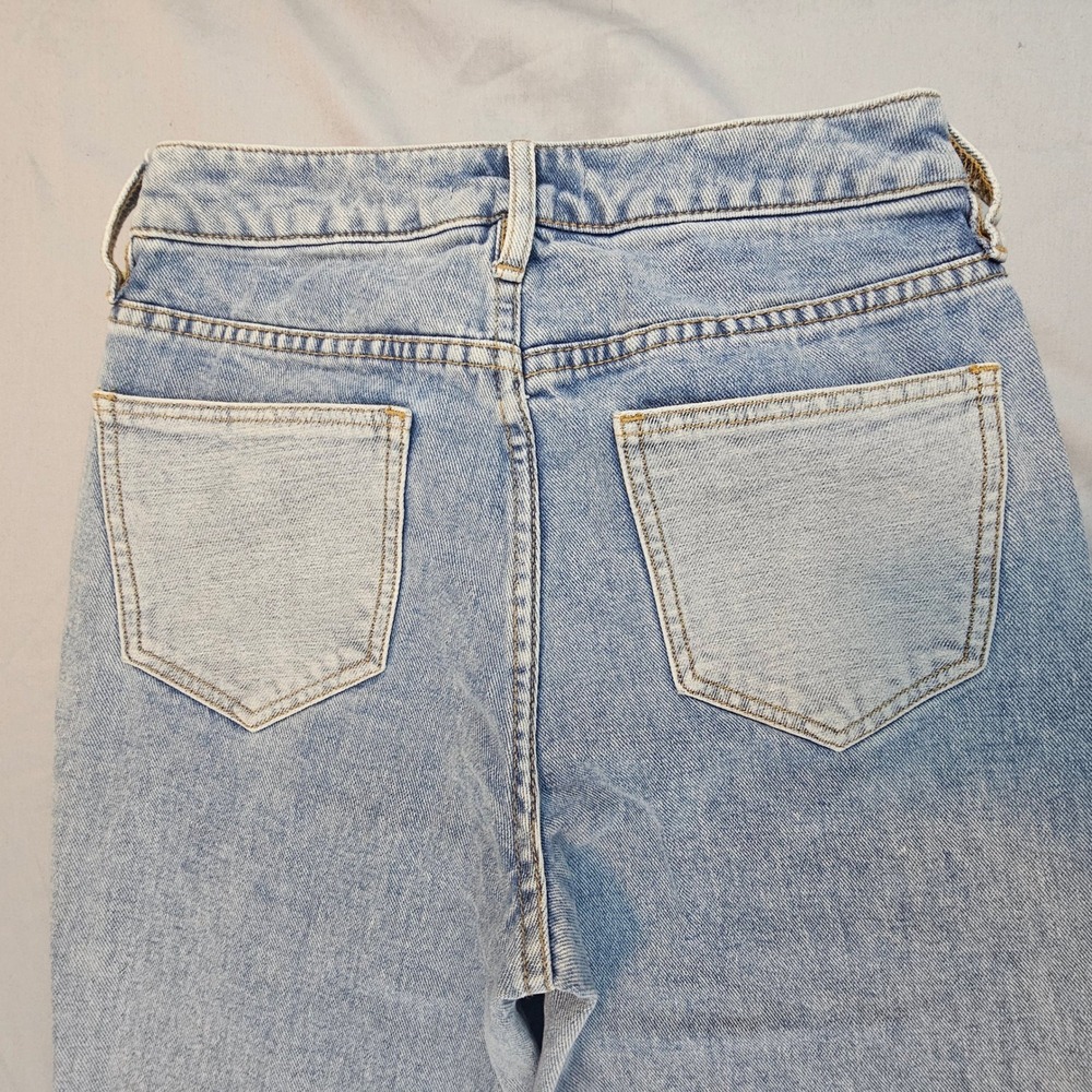 PacSun Jeans Size 24 Cropped Multi Wash Color Block Mom Jean 100% Cotton L629 - Picture 4 of 6